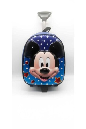 Blauer Kindergartenrucksack mit Micky-Maus-Figur und geprägtem Rakel SD000000000069 - 1