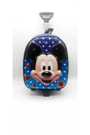 Blauer Kindergartenrucksack mit Micky-Maus-Figur und geprägtem Rakel SD000000000069 - 3