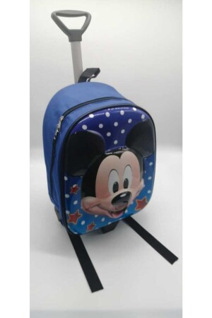 Blauer Kindergartenrucksack mit Micky-Maus-Figur und geprägtem Rakel SD000000000069 - 7