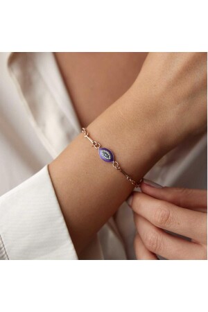 Blaues Diamant-Augenarmband - 3