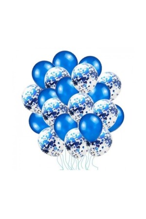 Blaues Konfetti-Ballon-Set – 20 Stück - 2