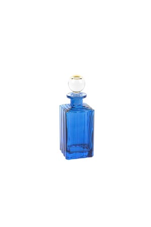 Blaugold gestreifte Glasflasche 19 cm 200 ml P091. 331856 - 1