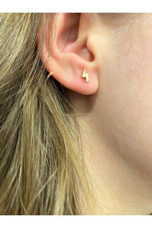 Blitz-Tragus-Piercing-Goldohrring - 4