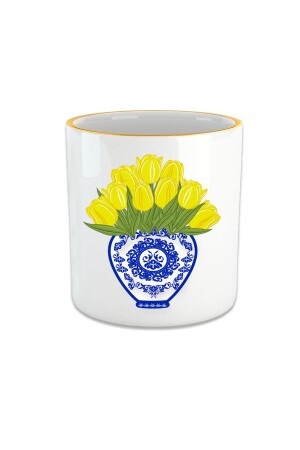 Blue Blanc Tulip Espresso, doppelte türkische Kaffeetasse – Tasse ohne Henkel FIN172 - Vivas