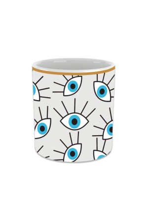 Blue Eye Doppeltasse, griffloser Becher, Glas, Espresso, doppelte türkische Kaffeetasse, Kaffeetasse - 1