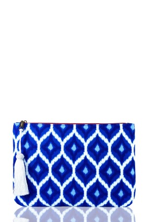 Blue Ikat Beyaz Püskül Kadın Portföy Çanta C0119451 - 5