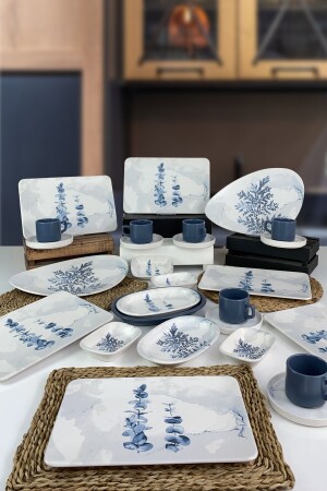 Blue Magic 27 Parça 6 Kişilik Siera Kahvaltı Takımı SBM001 - Keramika