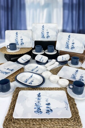 Blue Magic 32 Parça 6 Kişilik Siera Kahvaltı Takımı 19861 SIE19861 - Keramika