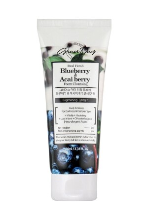 Blueberry And Acai Berry Brightening Cleansing Foam Blueberry Acai Foam Cleanser 8809446652659 - 2