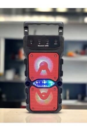 Bluetooth Hoparlör Parti Hoparlörü Işıklı Kablosuz Speaker Ledli Ses Bombası Radyo Usb Sd Girişli resolut1096 - 3
