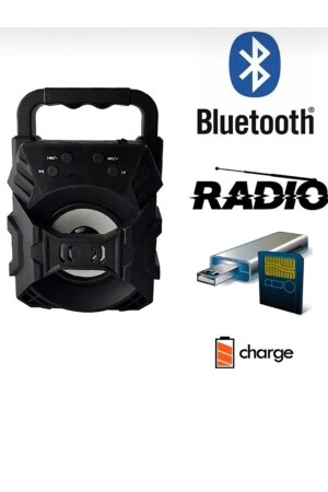 Bluetooth Hoparlör Taşınabilir Ses Bombası Led Işıklı Extra Bass Ses Radyolu Speaker Sd Kart-usb Tln-057 - 7