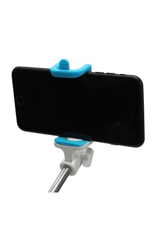 Bluetooth Kumanda Tüm Telefonlara Uyumlu Video Selfie Ve Fotoğraf Çekme Kolaylığı Renk ( Mavi) - 5