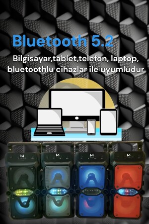 Bluetooth-Lautsprecher, Karaoke-Party-Lautsprecher mit Mikrofon, LED-RGB-Licht, Soundbombe, USB-SD-Eingang, mateoKaraoke - 3