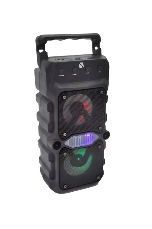Bluetooth-Lautsprecher, Party-Lautsprecher, Karaoke-Mikrofon, Geschenk, beleuchtetes Soundbomb-Radio mit USB-SD-Eingang, 1096 Karaoke-Lautsprecher - 5