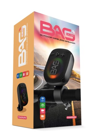 Bluetooth-Taschenlautsprecher mit Speicherkarten-USB-Anschluss und Lenker-Gürtelhalterung, kompatibel mit Fahrrad und Motorrad - 5