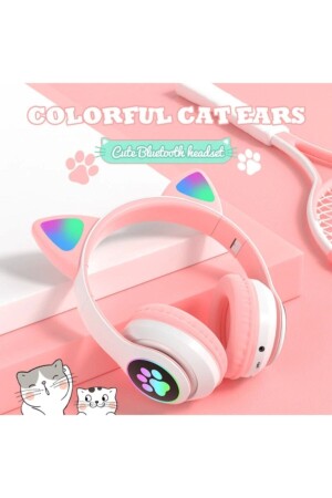 Bluetoothlu Işıklı Oyuncu Kulaklığı Eba Uzaktan Eğitim Çocuk Renkli Kulaklık 28 Siyah karler-stn-28 - 3