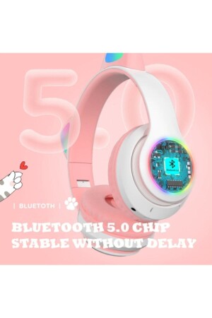 Bluetoothlu Işıklı Oyuncu Kulaklığı Eba Uzaktan Eğitim Çocuk Renkli Kulaklık 28 Siyah karler-stn-28 - 4