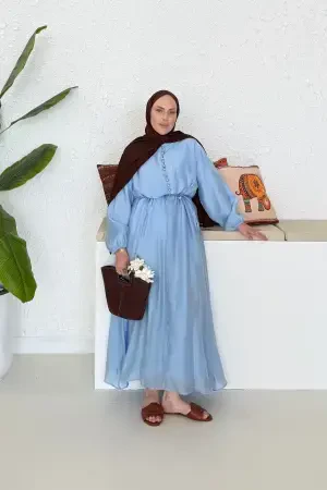 Blumenkleid Blau - Nuuwears