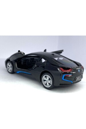 Bmw I8 - Çek Bırak 5inch. Lisanslı Model Araba, Oyuncak Araba 1:36 Siyah KT5379D - 5