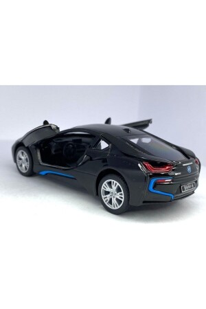 BMW I8 – Pull Drop 5 Zoll. Lizenziertes Modellauto, Spielzeugauto 1:36 Schwarz KT5379D - 5