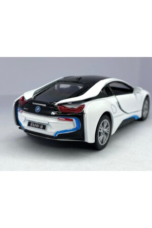 BMW I8 – Pull Drop 5 Zoll. Lizenziertes Modellauto, Spielzeugauto 1:36 Weiß KT5379D - 2