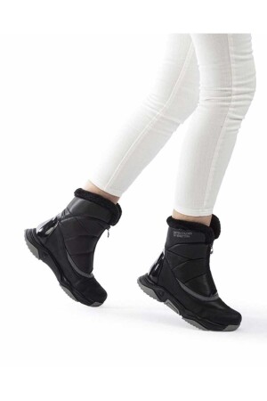 BN-30393 Schwarze Damen-Schneestiefel aus Fallschirmstoff - 1