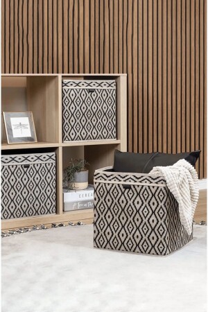 Bohe Raf Düzenleyici Kutu Dolap Organizer 30 x 30 x 30 - Morport