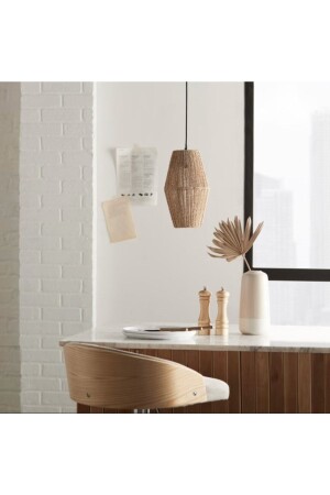 MNZ-Bohemian Chandelier، Rustic Chandelier، Jute Chandelier، Natural Chandelier، Wicker Braid Chandelier، Casual Chandelier DRAVZ - mammoly