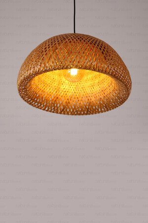 Bohem Bambu Boja Pendant Sarkıt Avize Lamba 45 Cm - Iskandinav, Modern, Bohem, Rattan Aydınlatma NHBJP45 - 6