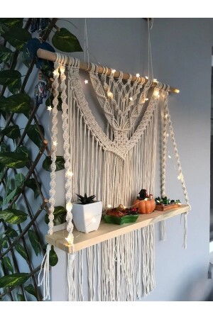 Bohem Handmade Makrome Duvar Rafı B133 - Bh Bohem Handmade