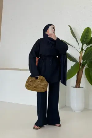 Bohem Premium Keten Takım Lacivert - Nuuwears