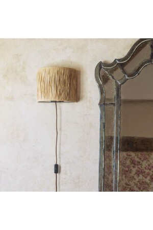 Bohemian Rustic Natural Bast Sconce Lighting 22AVZMKP02237544 - 1