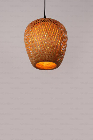 Böhmische Bambus-Boja-Anhänger-Kronleuchterlampe 25 cm – skandinavische, moderne, böhmische Rattan-Beleuchtung NHBJP25 - 4