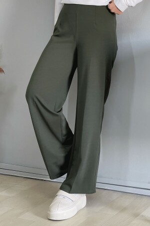 Bol Paça Beli Lastikli Pantolon - Haki - Instyle