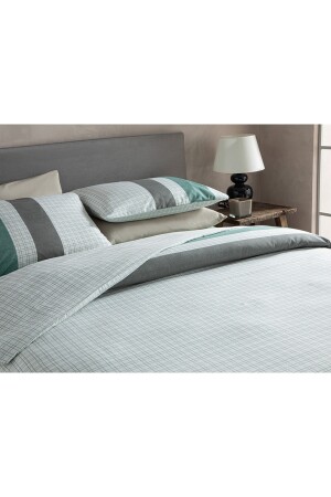 Bold Line Leicht zu bügelndes Doppelbett-Bettbezug-Set 200 x 220 cm grün TYCVRR9KXN168608543295976 - 3