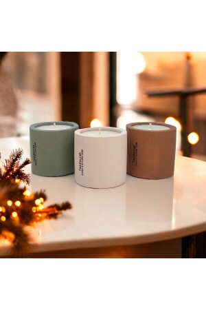 Bolluk Ve Bereket - Tarçın Ve Elma Aromaterapi 3'lü Meditasyon Mum Seti - Tabsecret Candle