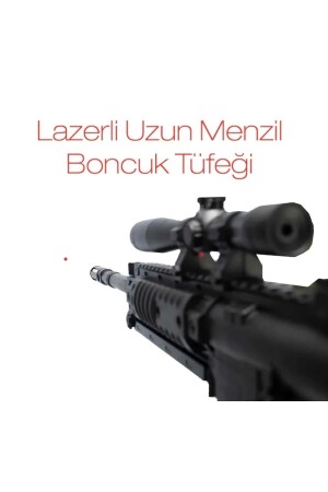 Boncuklu Lazerli Keskin Nişancı Tüfeği Oyuncak Dürbünlü Kanas Silah - 6