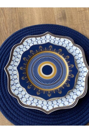 Bone China Porzellan Blauer Ring 24-teiliges Tafelservice Ekselans 50 EKSELANS-50 - 7