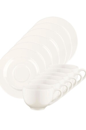 Bonna Set mit 6 Rita Tee-/Kaffeetassen und Untertassen, 110 cm³ - Bonna Porselen