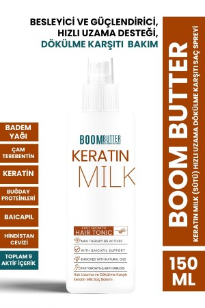 Boom Butter Keratin Milk (SÜTÜ) Hızlı Uzama Dökülme Karşıtı Saç Spreyi 150ml - 2