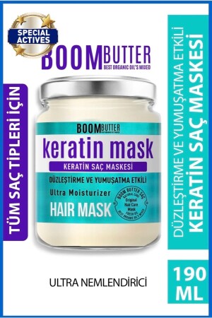 Boom Butter Stärkende, reparierende Keratin-Haarmaske 190 ml - 1