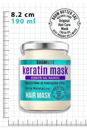 Boom Butter Stärkende, reparierende Keratin-Haarmaske 190 ml - 5