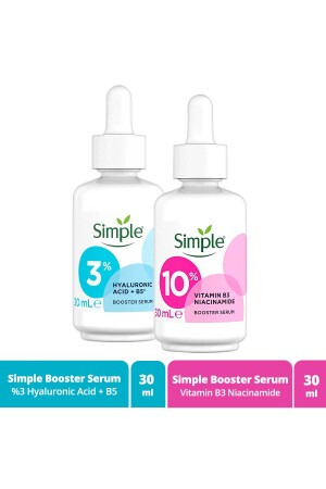 Booster-Serum 3 % Hyaluronsäure + B5 30 ml + Booster-Serum 10 % Vitamin B3 Niacinamid 30 ml SET. UNI. 3404 - 1