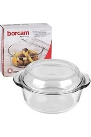 Borcam 59023 Yuvarlak Cam Kapaklı Tencere 1450cc P59023-1 - 3