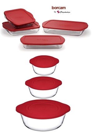 Borcam Red Covered 7-teiliges Mitgift-Set (59001-59123-59001-59006-59124-59034-59024) Rote Sieben - 1