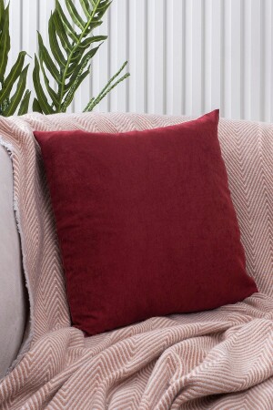 Bordo Kırlent Kılıfı Dekoratif Düz Sade Panoroma-197 - Özenev