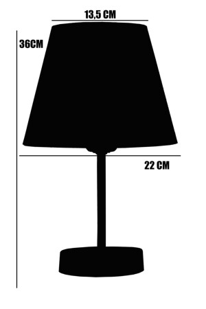 Bordo Modern Yatak Odası Abajur Siyah Ayaklı Masa Lambası ABSabajur-5000S - 3