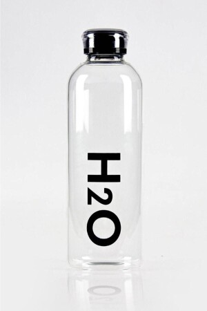 Borosilikatglasflasche 1 Liter Schwarz H2o81001 - 4