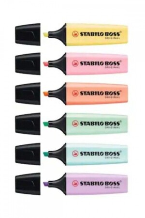 Boss Original Fosforlu İşaretleme Kalemi 6 Renk Set - 1