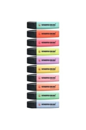 Boss Textmarker-Markierungsstift, Pastellfarben, 10er-Set, 25685458 - 1